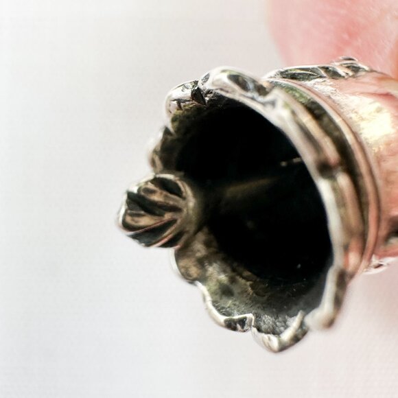 Sterling Silver Daughter-In-Law Bell Pendant Necklace with Floral Detailing, Tho - Picture 7 of 8